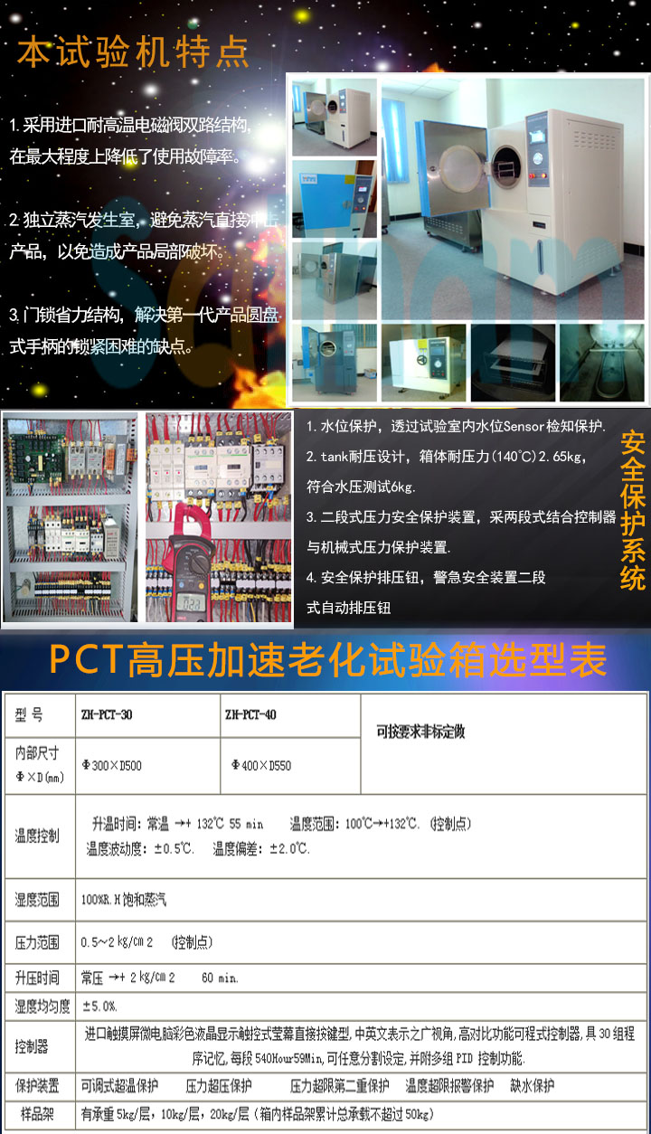 pct高壓加速老化試驗箱選型表