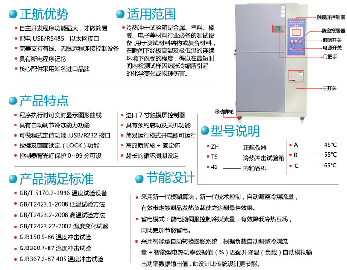 兩箱式冷熱沖擊試驗機與標準說明