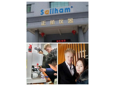 歡迎德國帥哥Erik來廠參觀，實地考察后